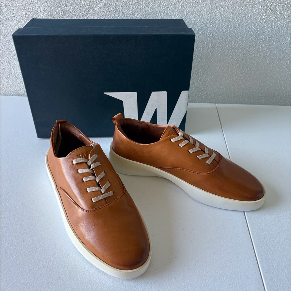 Wolf & Shepherd Cruise Lace Up Leather Size Women 8 or Men 6.5 Casual‎ Honey Tan